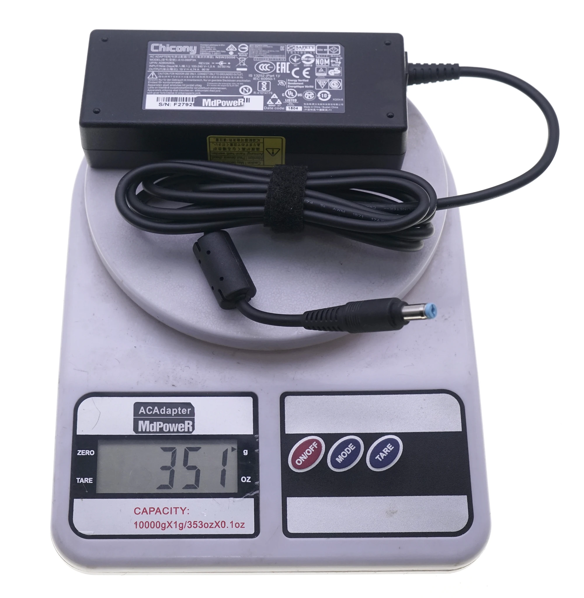 

Chicony A10-090P3A 19V 4.74A 90W A090A029L PA-1900-34 AC Power Adapter For ACER ASPIRE V5-473PG V5-573G Laptop Charger