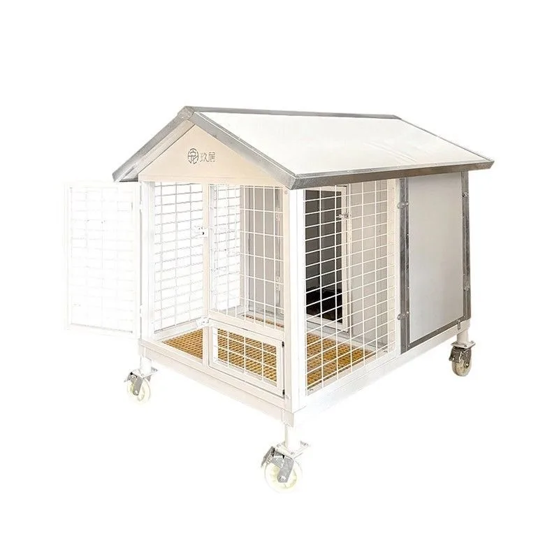 Outdoor large dog cage with roof, rainproof, windproof and warm kennel