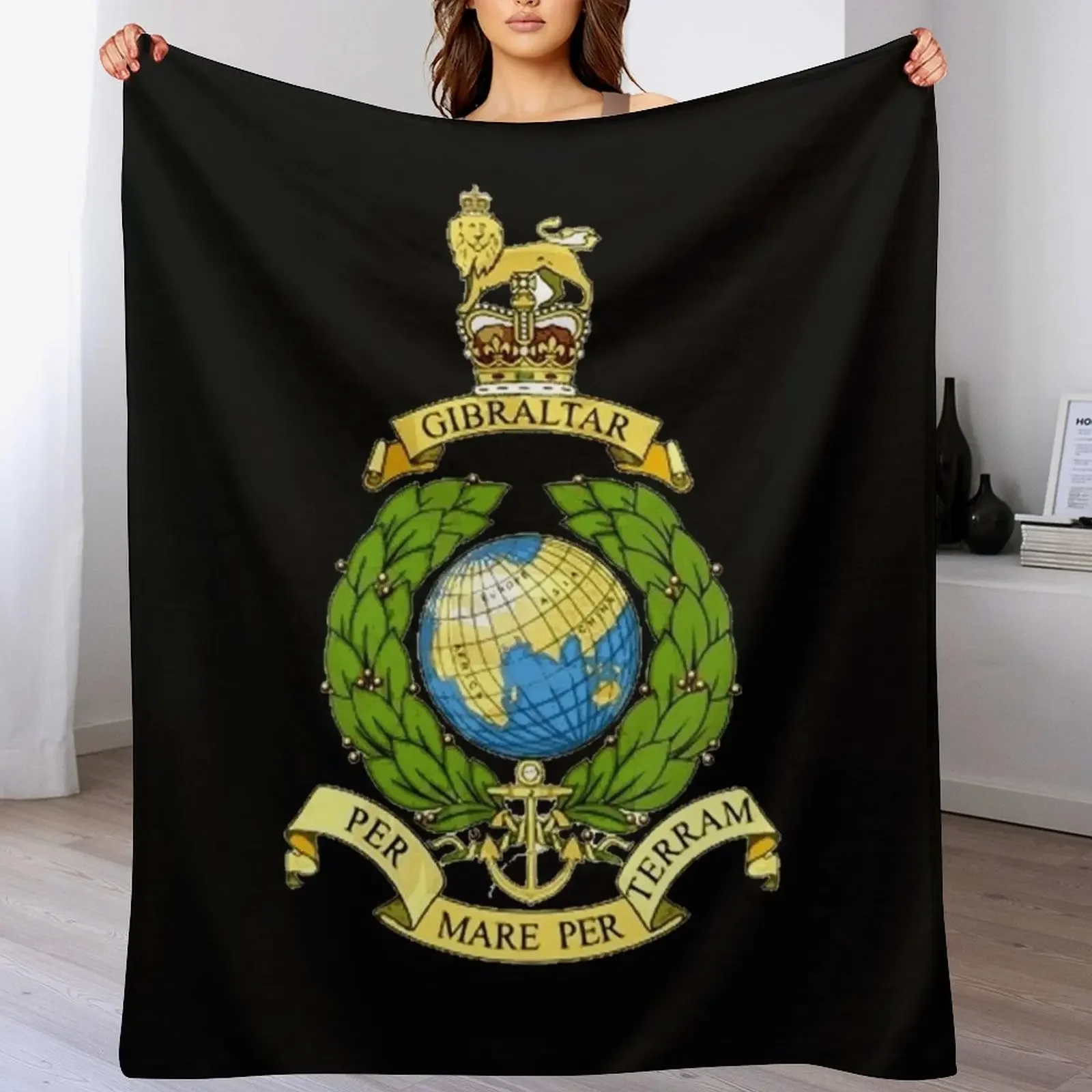 

The Corps of Royal Marines Logo Throw Blanket Summer Cool Breathable Blanket for Sleeping