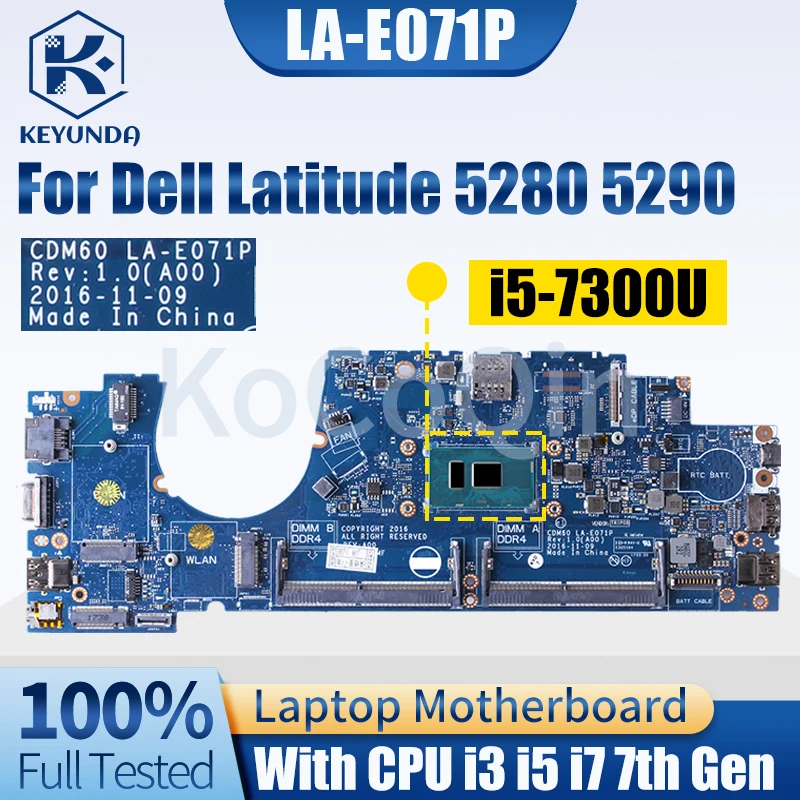 

Материнская плата для ноутбука Dell Latitude 5280 5290 материнская плата для ноутбука 04T711 03Y392 04X332 04X332 i3 i5 i7 7-го поколения