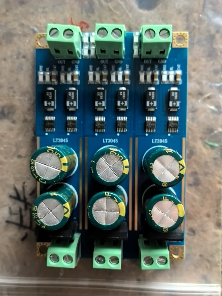 3 Independent Dual Parallel LT3045 Low Noise Linear Regulators Sanding DAC Preamps, Precision Instruments