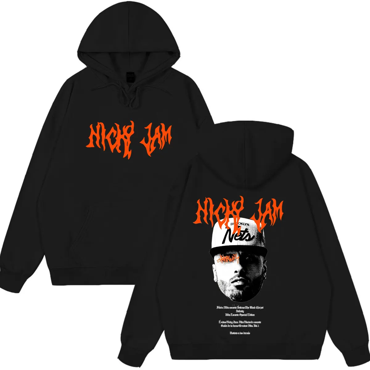 

Rapper Nicky Jam Tour 2026 Print Hoodie Men Women Fashion Pullover Long Sleeves Loose Casual Oversized Sweatshirts Streetwear