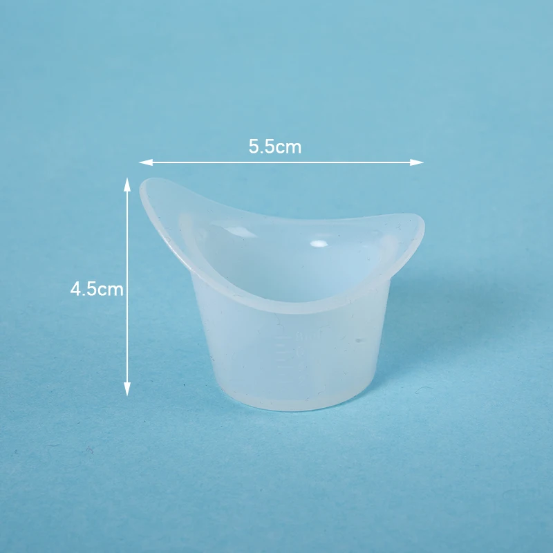 8Ml Eye Eye Wash Cup Siliconen Resuable Medische Zachte Oog Bad Cup Met Weegschaal