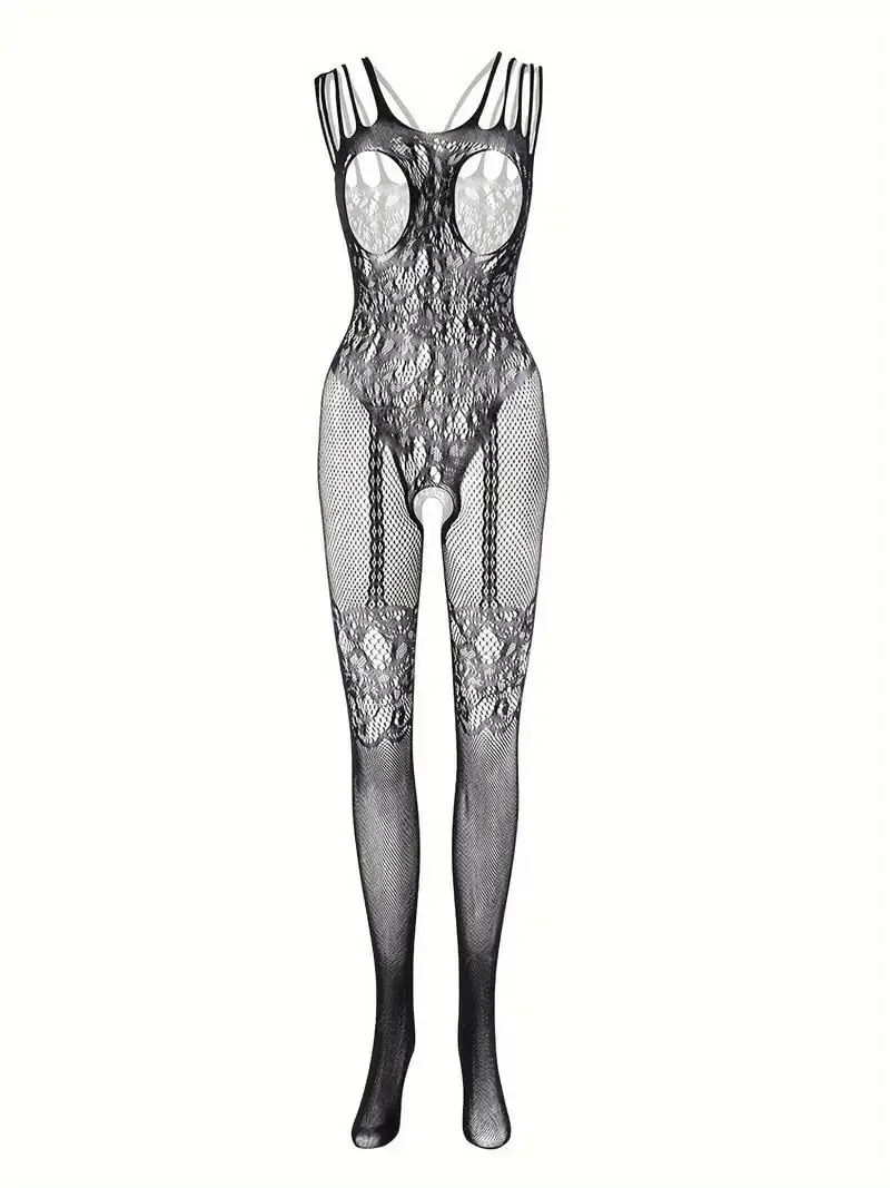 امرأة مفتوحة الصدرية Crotchless بوديستوكينج لممارسة الجنس شفافة مثير الملابس الداخلية جاذبية ارتداءها المثيرة ازياء كامل الجسم ملابس خاصة