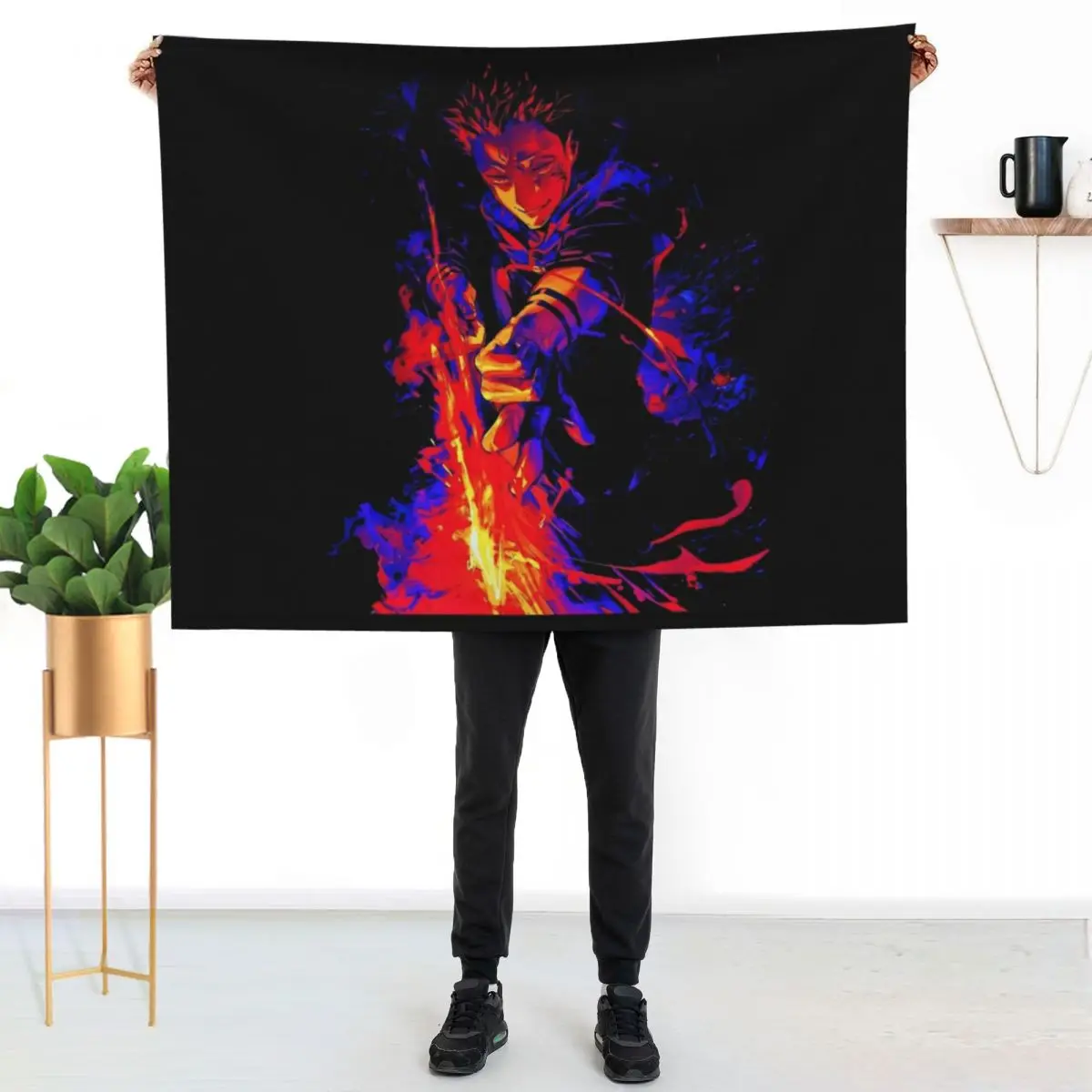 

Ryomen Sukuna Throw Blanket Modern Design Soft Blanket for Home Decor