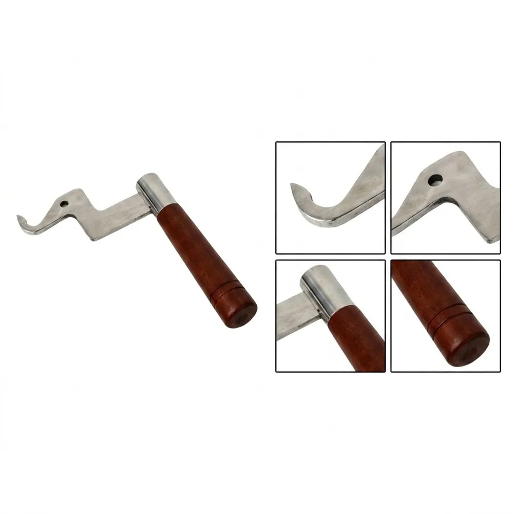 Replacement Fireplace Door Handle Solid Wood Stainless Steel, Elegant Fireplace Grip For Traditional & Contemporary Homes