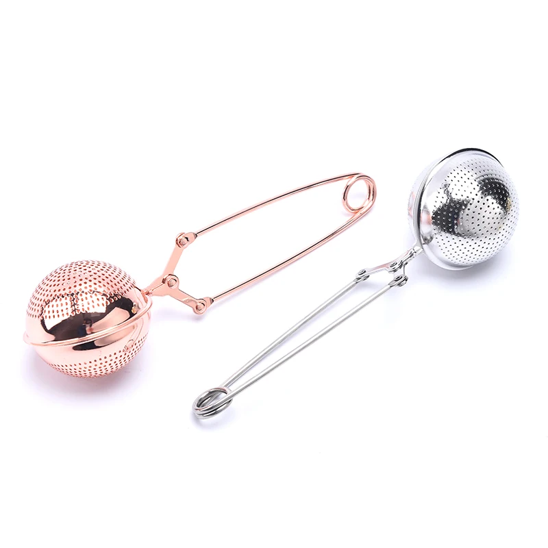 1PC Tea Infuser Stainless Steel Sphere Tea Strainer Spice Filter Handle Tea Ball