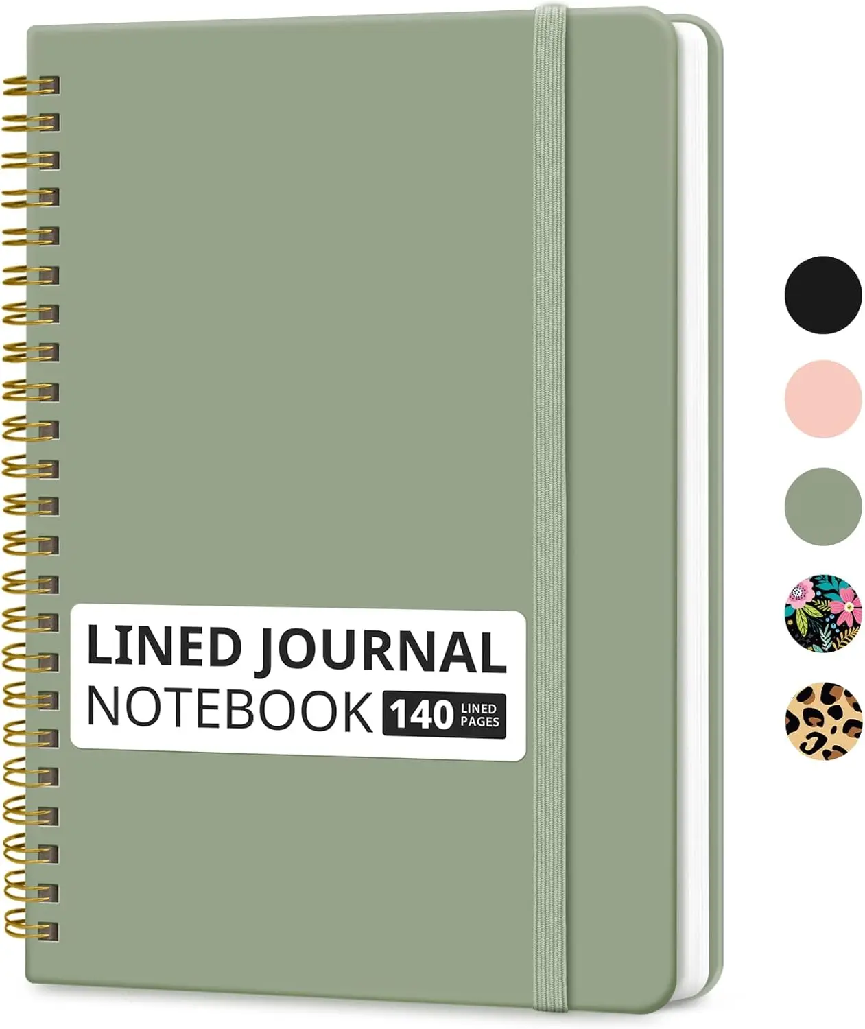 Lined Spiral Journal Notebook for Women & Men, 140 Pages, College Ruled Hardcover Notebook for Work & Note Taking