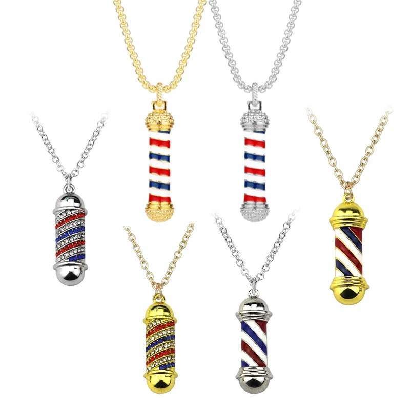 Парикмахерская трехмерная цепочка для парикмахерской, ожерелье с кулоном в стиле хип-хоп, Парикмахерская, готическое ожерелье для женщин и мужчин, ювелирные изделия в подарок