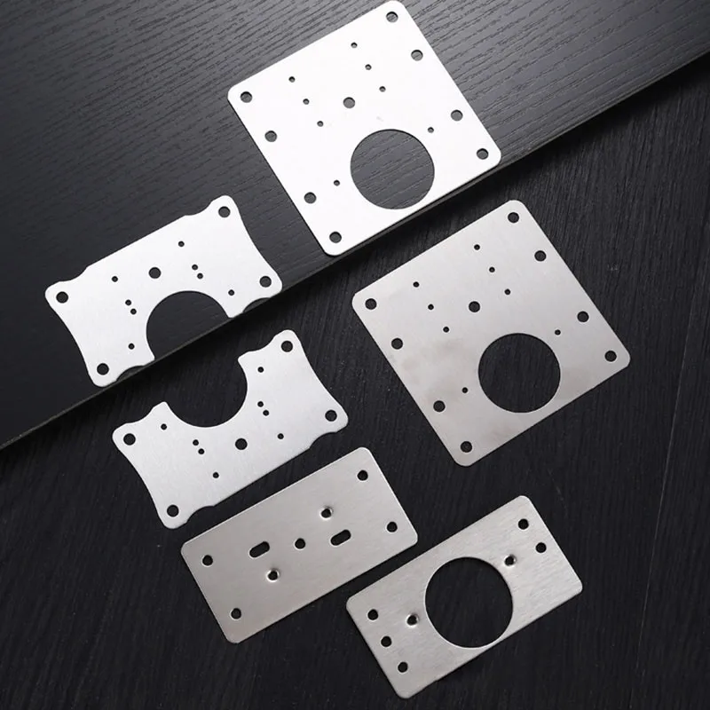 1/2/4pcs ABS Stainless Steel Hardware Hinge Fixing Plate Hinge Repair Board Plate Cabinet Furniture Drawer Table Scharnier p1