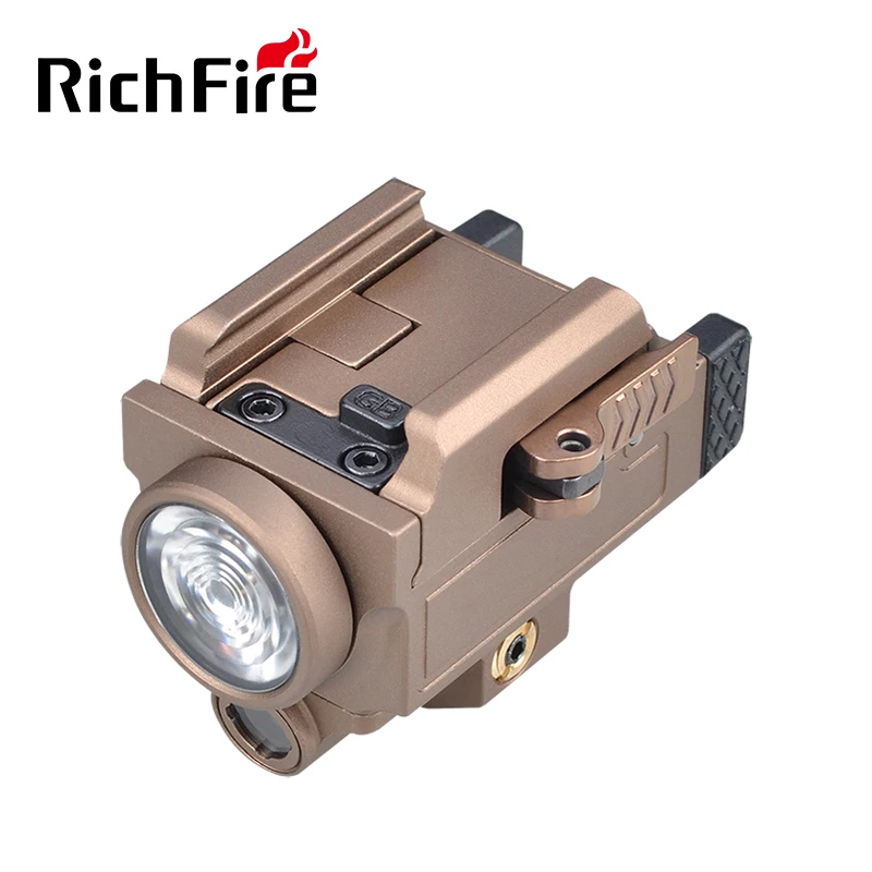 Richfire SFD-065S White Light and Laser Charging Tactical Flashlight 800 Lumens Rechargeable Weapon Lights for Glock Accessories