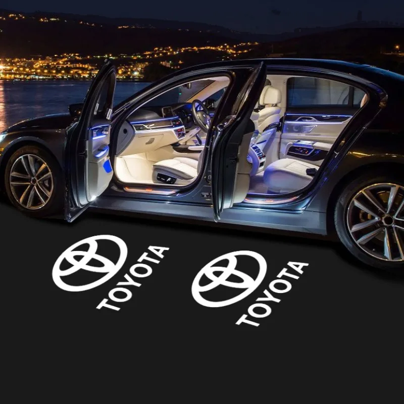 

2Pcs/4Pcs LED Door Welcome Lights Suitable for Toyota Camry Cinema Land Cruiser Highlander Reiz Avalon Door Projection Lights