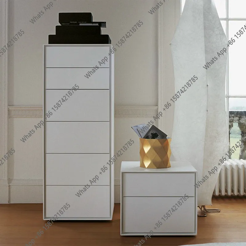 Nordic light luxury chest storage cabinet simple modern chest of drawers bedroom 40cm ultra-thin high minimalist