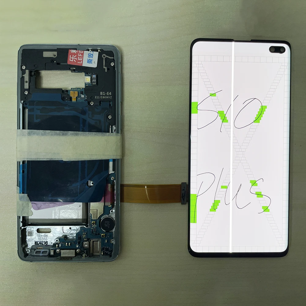 Line spot defect for Samsung Galaxy S10 Plus LCD Display For Touch Screen For Samsung S10 Plus SM-G975F, SM-G975U Display Point