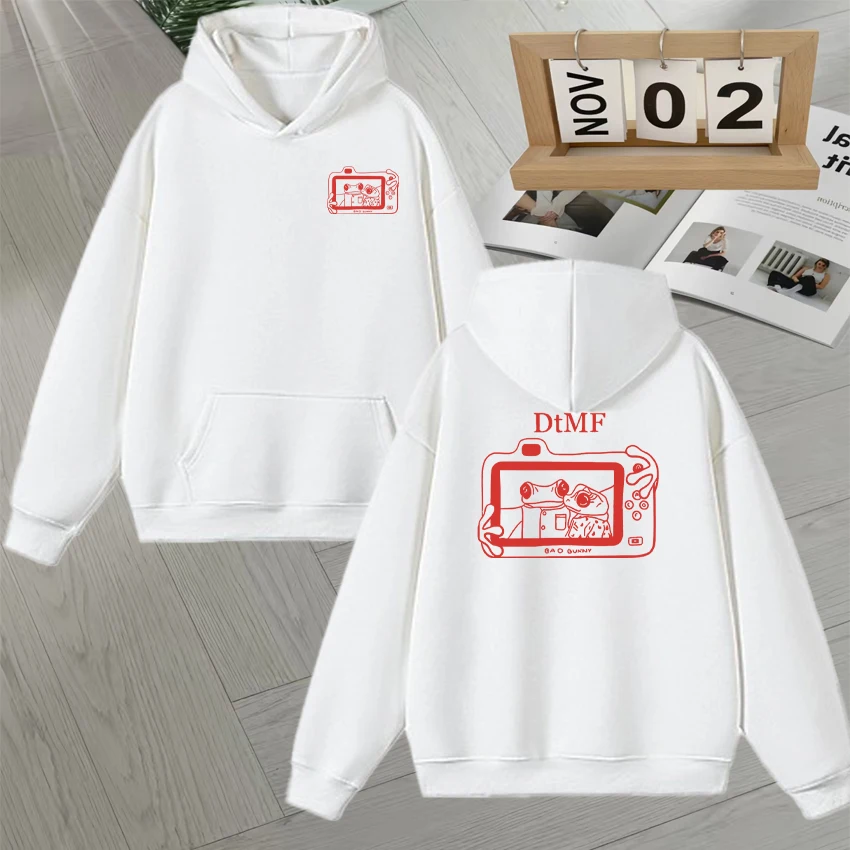 

Rapper Bad Bunny Tour Debi Tirar Mas Fotos DTMF Merch Hoodie Double Sided Print Hip Hop Sweatshirt Streetwear Men Women Pullover