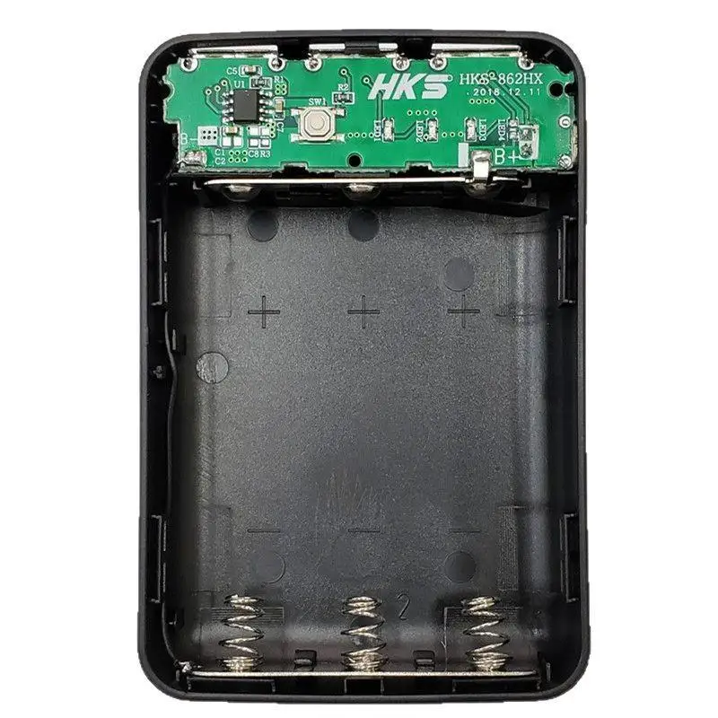 New【3*18650 Battery Power Bank Case With 3 USB Ports Free Welding DIY Battery Holder Storage Box For Emergency Phone Charging】 view 4