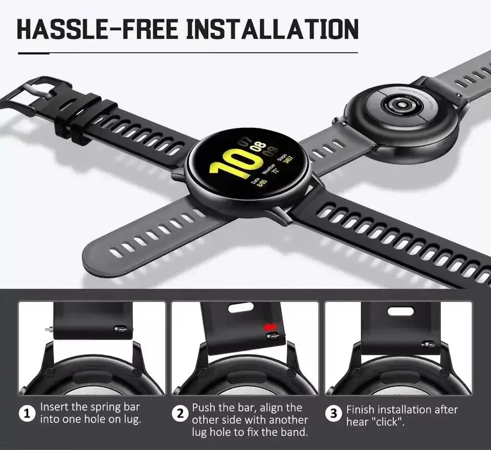 Two-color 20mm 22mm Silicone Strap For Garmin Forerunner 55 265 165 965 255 Music Bracelet Wristband Garmin Venu 3-2/Move Trend