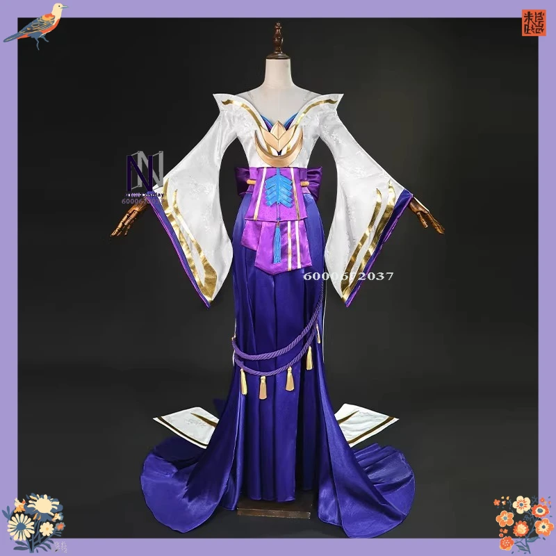 

Game Cosplay Spirit Blossom Costume Anime Morgana Role Playing Clothes Fashion Dress with Comb for Women Adult Comic Con Suits