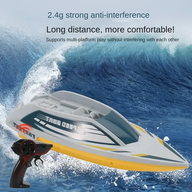 3327 barco RC 5 KM/H Control remoto profesional lancha rápida de carreras de alta velocidad resistencia 20 minutos regalos para niños juguetes de cumpleaños para niño