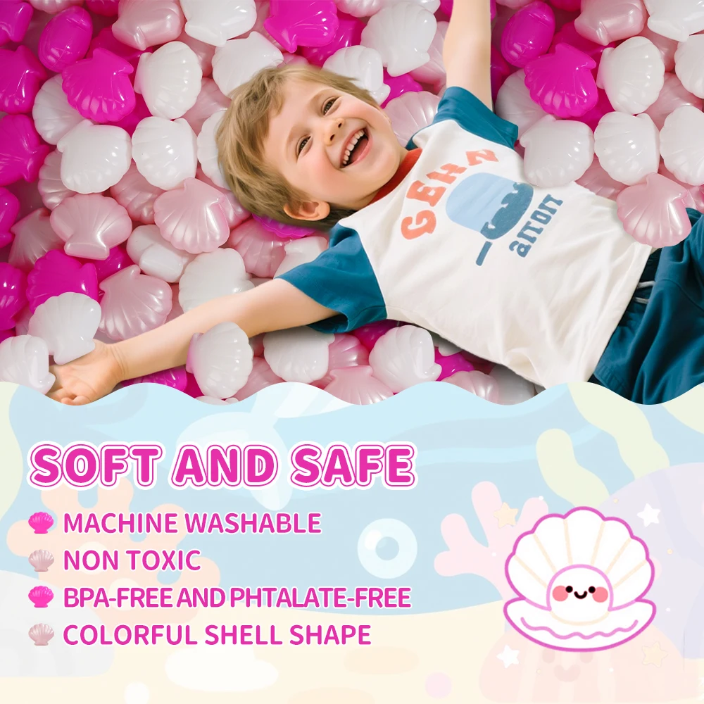 Ball Pit Ball 5.5CM 100 pezzi serie rosa palline di plastica per bambini oceano per tende da gioco per bambini all'aperto giocattoli da spiaggia