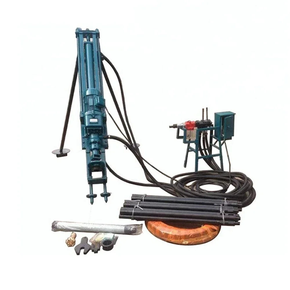 Rock portátil solo perfuração Rig máquina, projeto de construção, usando água bem broca Rig ferramenta com peças Pipe Bit, China preço