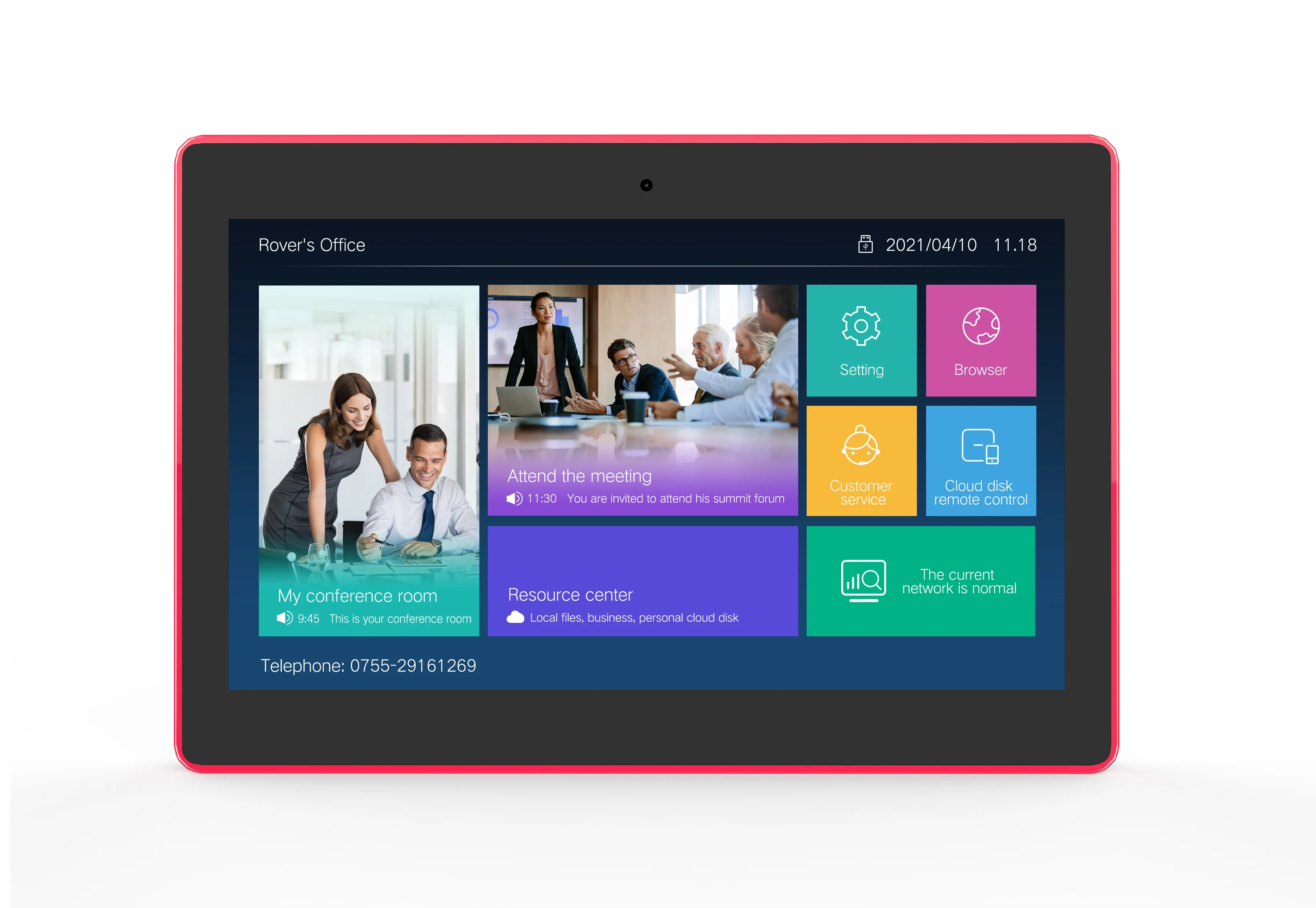 15,6 polegadas RK3399 tudo em um Android 10 Tablet PC com barra de luz LED de 4 lados