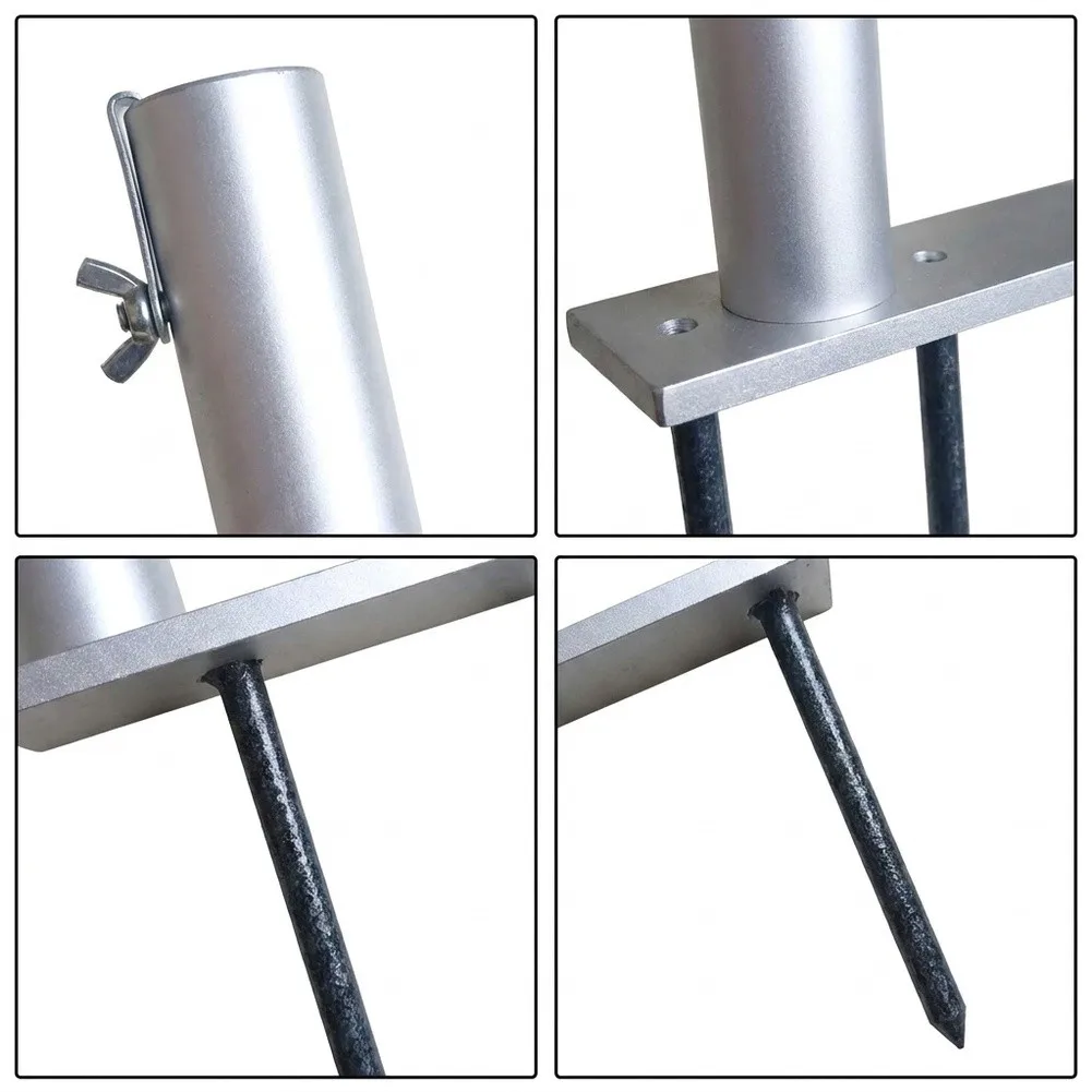 For Beach Umbrellas Sand Anchor Stake Spiral Ground Anchor For Windy Beach Days 32.5cm Sturdy Metal Ground Insertion