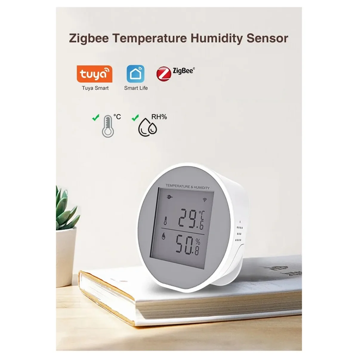 GOB-oTuya Wifi อุณหภูมิความชื้นเซนเซอร์ในร่มเครื่องวัดอุณหภูมิเครื่องวัดอุณหภูมิ Smart Life App แบตเตอรี่หรือ USB