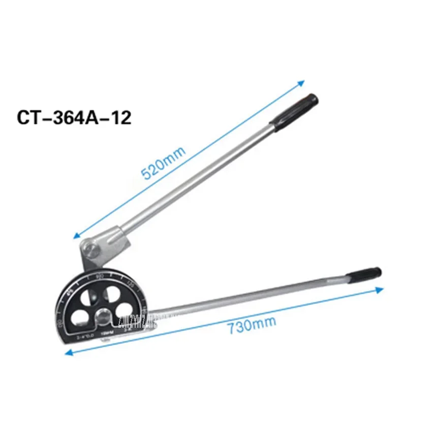 

CT-364A-12 19mm Pipe Bender Manual Tube Bender 180 Degree Lever Bender For Copper Aluminum Tube Soft Iron Steel