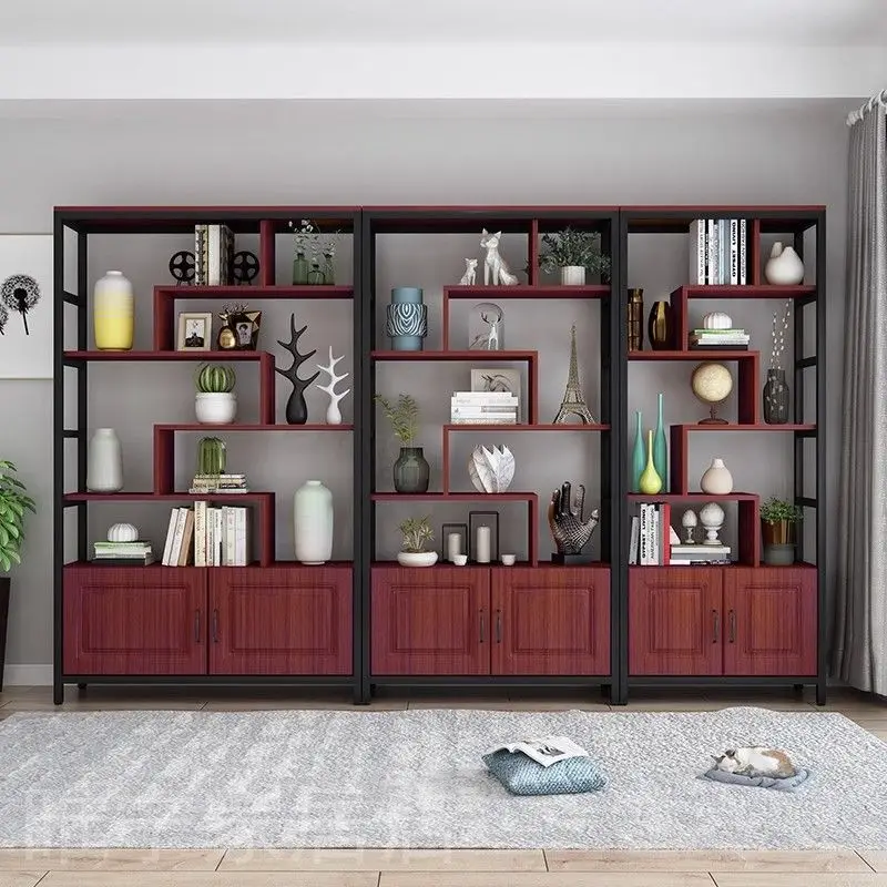 Home bookshelf simple modern storage combination living room floor creative partition office multi-layer