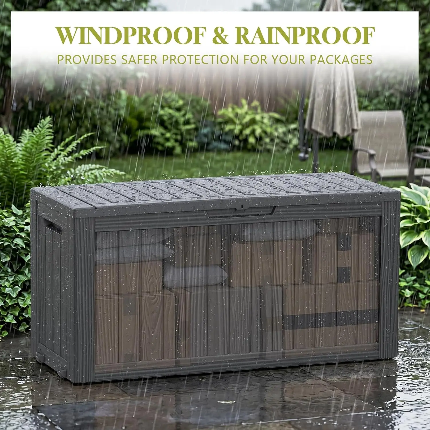 130 Gal Package Delivery Box Lockable Outdoor Storage Boxes