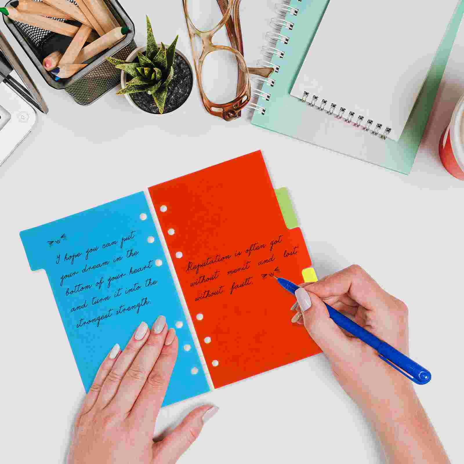 6 Pcs Notebooks Refill for Spiral A5 Paper Partition Plate Tab Cards Divider Child