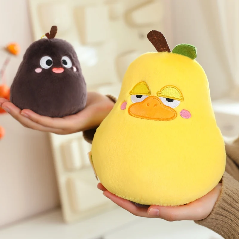 30 cm Neue Kreative Obst Ente Birne Drehen in Gefrorene birne Plüsch Spielzeug Cartoon Kuscheltiere Lustige Ente Birnen Stress Puppe kinder Geschenk