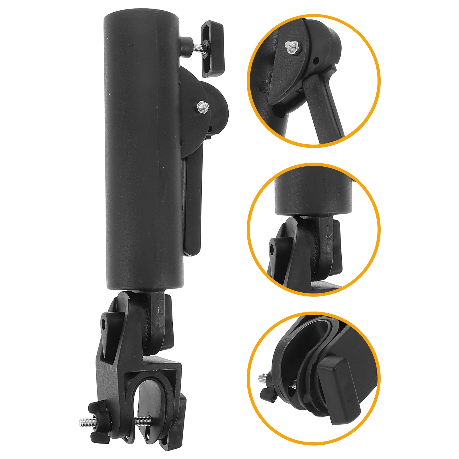 

Adjustable Umbrella Clamp Golf Holder Portable Stand Black Cart Trolley Bracket