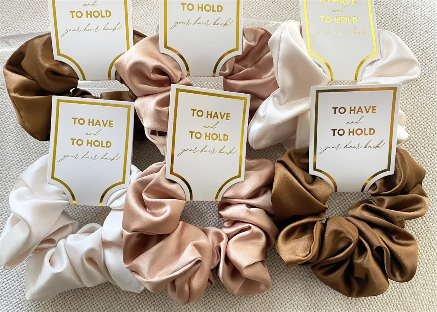 Bridesmaid Scrunchies Silk Satin Soft Hair Scrunchies Hair Accessories for Her Perfect Bridesmaid Proposal Gift