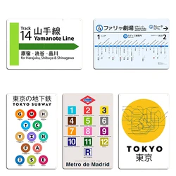 Yamanote Line Stations Metal Plaque Wall Decor Customized Party Decoration Retro Yamanote Line Tin Sign Poster