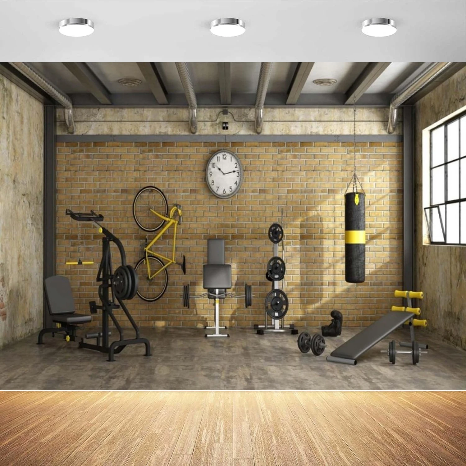 Sports Equipment Background - Фон для фотосъемки в спортзале, постер