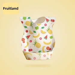 30pcs/Set Fruit Printed Drooling Bibs Disposable Bibs For Baby Boys Girls Nonwoven Drooling Towel Outdoor Baby Burp Cloths