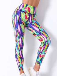 Fitness Leggings Women Sexy New Printed Yoga Pants Gym Workout Tights High Wasit Training Leggins