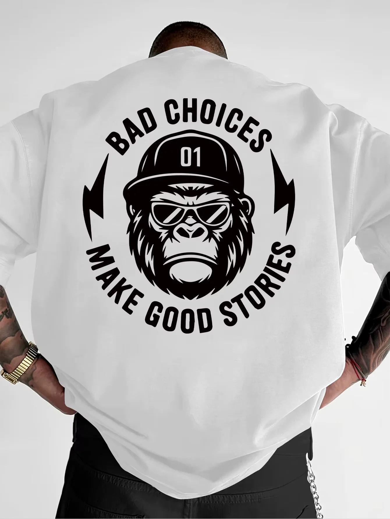 Summer Men Fun Creative Pattern T-Shirt Casual Everyday Style Top Versatile Trendy Design Suitable
