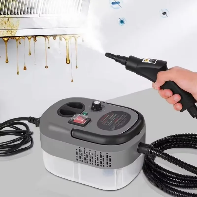 Handheld electric steam cleaner 2500W plastic material, white/black 1.2L water tank 1 hour running time