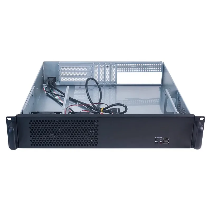 Rack type server industrial control short chassis 45cm deep ATX main board power position full height graphics card