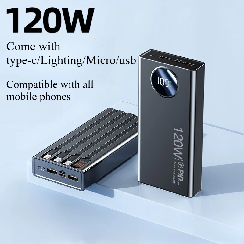 

20000mah Fast Charging Power Bank Portable Battery Charger For iPhone Samsung Huawei xiaomi/type-c/Lighting/Micro/usb