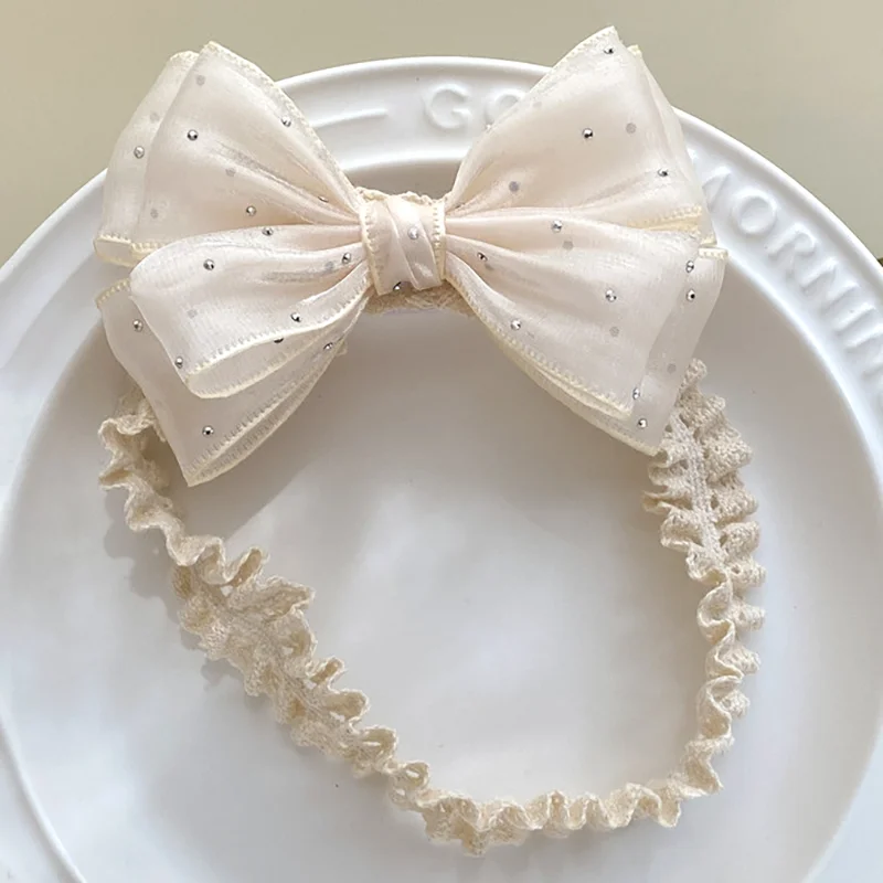 

Lace Baby Bow Headband Princess Girls Newborn Elastic Hair Bands For Infant Bowknot Hairband Turban Kids Hair Accessor