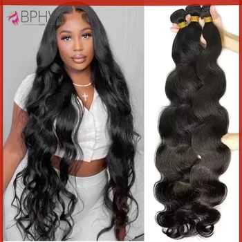 Tissage en lot indien naturel Body Wave 100% naturel, Extens...