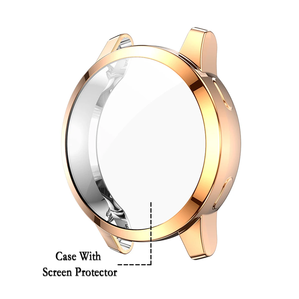 Protetor de tela TPU macio, tampa transparente com tela proteger, relógio durável Cas, Garmin Venu 2, 2S, Vivoactive 4, 4S