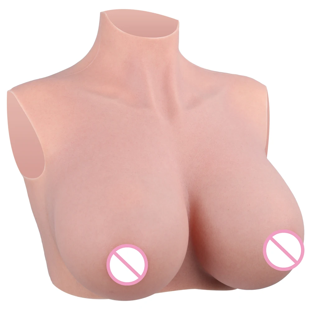 B-R Cup Upgrade Silicone Fake Boobs Artificial Huge Chest Crossdressing Boobs Chest Drag Queen Shemale Cosplay Breast Forms