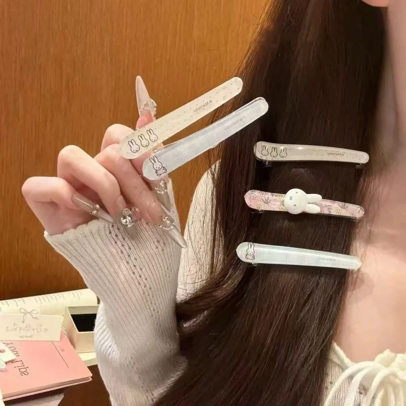 3Pcs Cartoon Miffy Bangs Clip New Kawaii Japanese Anime Rabbit Simple and Versatile Haircut Duck Billed Clip Friend'sholidaygift