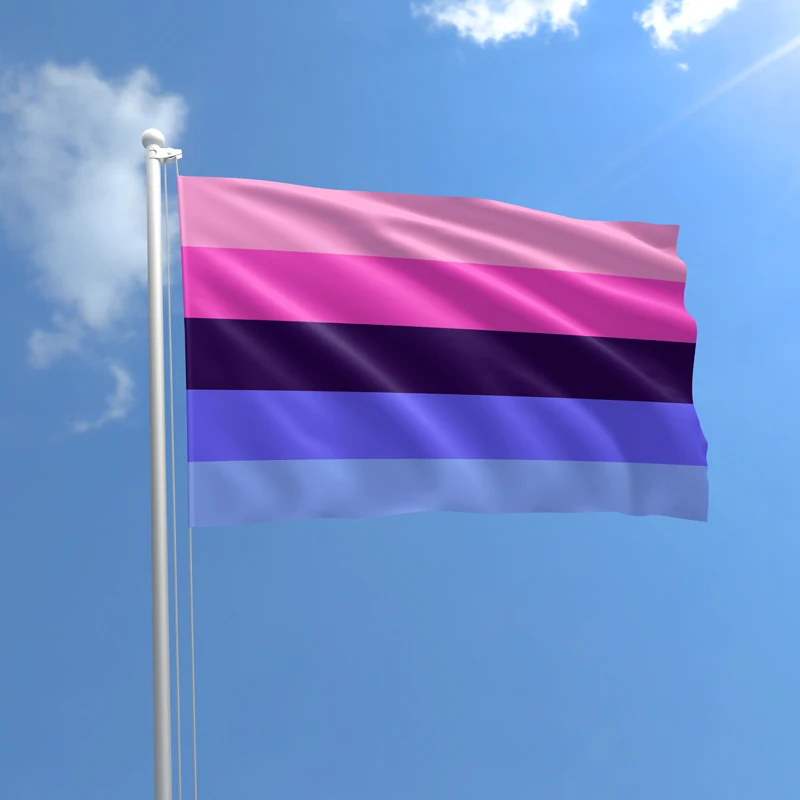 90x150cm LGBT Omnisexual Pride Rainbow Banner For Decoration
