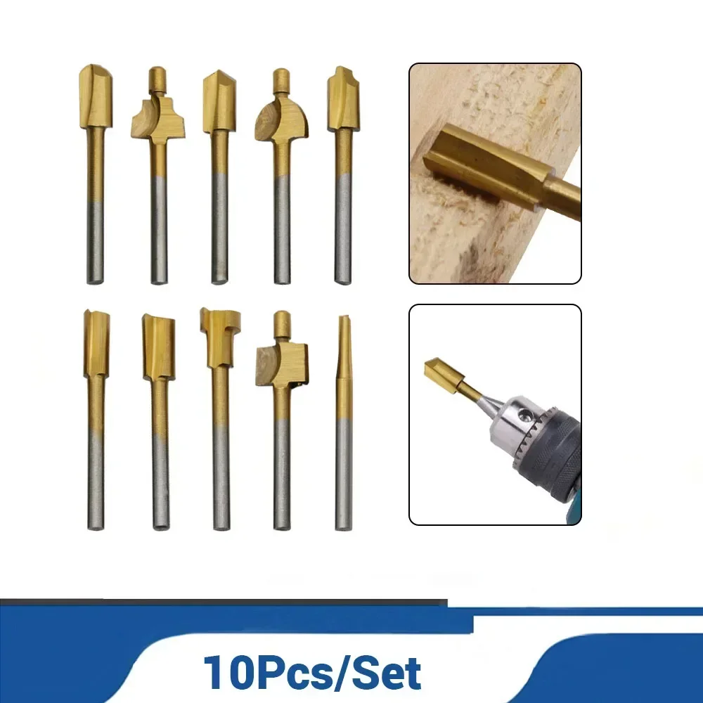

10 шт., фрезы из быстрорежущей стали по дереву, напильники, фрезерный набор с титановым покрытием, деревообрабатывающие обрезные станки, слот для заточки с футляром